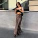 Leopard Print Sexy Hip Fishtail Skirt Floor Length Skirt 2024 European And American New Spring Women's Clothing Drape Long Skirt_ecoleips.com