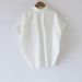 Women's Clothing Retro Style Women's Short Sleeve Shirt Summer Fashion Loose Batwing Sleeve Collar Top All Match White_ecoleips.com