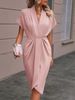 Women's Solid Color Dress Summer Fashion European And American Style_ecoleips.com