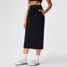Women's Slimming Slit Midi Skirt Bodycon Straight Elastic Waist Drawstring Versatile Hip Covering Skirt_ecoleips.com