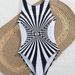 Women's Striped One Piece Swimsuit European American Style Sexy Beach Vacation Hot Spring Cross Border Trade 2026_ecoleips.com