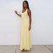 Summer New Style Women's Long Dress European And American Style Solid Color U Neck Sleeveless Halter Neck Backless_ecoleips.com