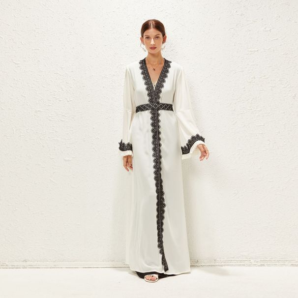 Verve New Fashion Muslim Arab Pakistani Elegant Two-Piece Set_ecoleips.com