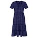 In Tock: New European American Tyle, Popular On AliExpre, Wih, And Amazon, Quare-neck Puff-leeve Floral Long_ecoleips.com