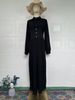 Women's Elegant Maxi Dress Long Sleeved Waist Cinching Spring Style Temperament European American Fashion Muslim Clothing_ecoleips.com