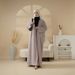 Muslim Women's Clothing Abaya Tassel Detail And Plaid Design Warm Coat Prayer Robe Dress_ecoleips.com