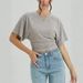Women's Short Round Neck Pullover T-Shirt Korean Style Summer Top Versatile Solid Color Loose Fit New_ecoleips.com