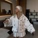 Women's Oversized Cherry Print Zip Up Hoodie, Soft Casual Long Sleeve Hooded Sweatshirt, Loose Fit Lightweight Streetwear Jacket For Daily Wear, Trend_ecoleips.com