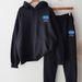 Women's Clothing Internet Celebrity Sports Leisure Winter New Loose Slim Street Style Plus Velvet Thickened Sweatshirt Two Piece Suit For Women_ecoleips.com
