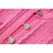 Women's Clothing Elegant Style Short Sleeved Knit Dress With Ruffled Trim Silver Metal Buckle Round Neck Design Women's Dress_ecoleips.com