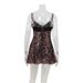 Sexy Leopard Print Halter Top Women's Low Cut Lace Patchwork High Waisted A-Line Slim Fit Dress Style_ecoleips.com