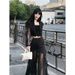 2025 Summer Women's Suit With Hollow Waist Tie Short Jacket And Simple Mesh Patchwork Long Pants Two-Piece Set_ecoleips.com