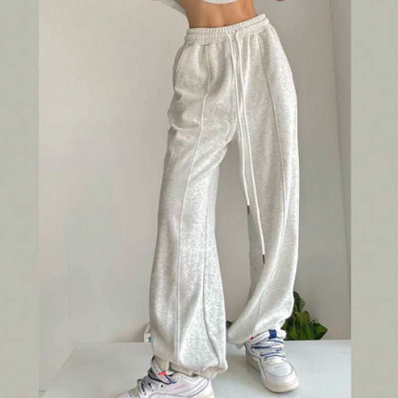 Women's Clothing Velvet Sweatpants Hottie Trendy Sports Pants Leggings High Street Loose Casual Trousers_ecoleips.com