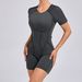 Three Dimensional Beauty Sports One Piece Tight Short Sleeved Hollow Beautiful Back Jumpsuit Female Fitness Clothes One Piece Yoga_ecoleips.com