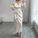 V-Neck Flutter Sleeve Belted Leopard Print Dress – French Chic & Adjustable Waist_ecoleips.com