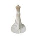 Light Wedding Dress Satin 2025 Summer New Women's White Simple Travel Shoot Mermaid Bride Strapless Korean Style Going_ecoleips.com