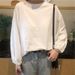 Long-Sleeve T-Shirt For Women, Cotton Korean Style, Spring And Autumn New Loose Fit Student Versatile Base_ecoleips.com