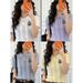 Korean-Style Bow-Tie Knit Top – Slim-Fit Short-Sleeve Blouse For Women (White/Grey/Yellow/Purple, One Size)_ecoleips.com