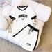 Summer Women's Clothing Set Print Short Sleeve Top And Straight Leg Shorts_ecoleips.com