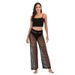 Women's Clothing Fashion Hollow Sexy Casual Temperament Beach Pants Hand Hook Loose Knitted Wide Leg Pants Trousers_ecoleips.com