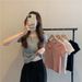 Short Women's Summer Design Sense Slim-fitting Exposed Navel Spice Girls Women's T-shirt Short-sleeved Student Top 2025 New Clothes_ecoleips.com