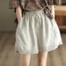 Suitable For All Seasons 2024 Summer New Hollow Out Crochet Cotton Linen Women's Artistic Lace Shorts Casual Slimming Straight Pants_ecoleips.com