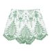 Verve ZR Style Women's Embroidered Hollow V-neck Short Top Mid-waist Shorts 2731267 098_ecoleips.com