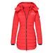 Women's Winter Longline Hooded Coat With Print, Slim Fit Cotton Jacket, Warm & Stylish Outerwear For Cold Weather_ecoleips.com