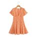 Cross-border Wholesale 2023 Spring-summer Women's New European And American Style V-neck Floral Dress JJ1464_ecoleips.com