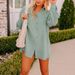 Custom Made Women's Long Sleeved Shirt And High Waisted Shorts Set European American Style Fashion Casual Two-Piece Outfit_ecoleips.com