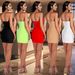Women's Sexy Bodycon Dress With Rhinestone Detail - Stretchy Milk Silk Fabric, Sleeveless, Short Length For Party & Evening Wear S/M/L/XL/XXL_ecoleips.com