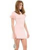 Absobe Women Feather Sleeve Bodycon Mini Dress High Neck Slim Fit Solid Color Sexy Y2K Party Club Date Night Streetwear Outfit_ecoleips.com