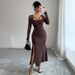 Elegant Lace Bodycon Dress – Women’s Sexy Wrap Dress (Stretch & Breathable) – Evening & Party Wear_ecoleips.com