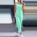 2025 New Summer Simple Solid Color Back Lace Sleeveless Dress Women's Clothing_ecoleips.com