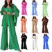 Women’s Clothing women's autumn new style pleated bell bottom pants single breasted pleated home clothes drape two piece suit_ecoleips.com
