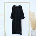 Modest Abaya Dress Plus Size Suede Cardigan Dress Women's Autumn Winter Fashion England Style Regular Thickness_ecoleips.com