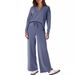 Women's Clothing New Fashion Women's Two Piece Casual Long Sleeved Trousers Sportswear Wide Leg Pants Suit_ecoleips.com