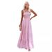 2024 European And American Summer Women's Fashion: New Vacation Style Strapless Tie-Back Printed Long Dress Is_ecoleips.com