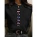 New Women's Fashion Printed Round-neck T-shirt With Lunar Eclipse Design, Short-sleeved Summer Top_ecoleips.com
