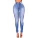 K Ladies' Slimming Elastic Jeans Pencil Pants_ecoleips.com