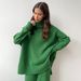 Cross-Border Turtleneck Sweater For Women, European American Style, Autumn And Winter New Loose Casual Thick Knitted_ecoleips.com