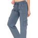 Loose Fitting Quick Drying Cargo Pants Wide Leg Casual Style Spring American Women's Bottoms_ecoleips.com