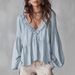 2026 Spring/Summer Cross-Border European And American Women's Fashion Casual Sweet Ruffled Puff Sleeve Pleated Shirt Top_ecoleips.com