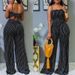 Fashion Women's Polka Dot Print Strapless Jumpsuit Relaxed Everyday Wear Comfortable Feshion_ecoleips.com