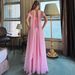 Elegant Wrap Neck Maxi Dress – Flowy High-Waisted Summer Dress With Side Slit (S-Xxl, Solid Color Formal & Casual Gown)_ecoleips.com