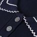 Fashion Versatile Lace Collar Navy Blue Long-sleeved Knitted Sweater_ecoleips.com