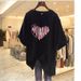 Women's Clothing Plus Size Clothes Pink Cotton T-Shirt Summer Short-Sleeved Heart-Shaped Print Mid-Length Loose Fit Fashionable Casual Wear_ecoleips.com