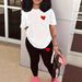 Women's Clothing Women's Fashion T-Shirt And Long Pants Set Short Sleeve Clothing Outfit For Women For Formal & Casual For Women_ecoleips.com
