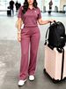 Women's Spring/Summer Short-Sleeved Two Piece Set Fashion Trendy Casual Spot Goods_ecoleips.com