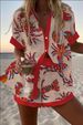 Cross-Border European And American Style Unique Digital Print New Casual Summer Top Women's Two-Piece Set POD_ecoleips.com
